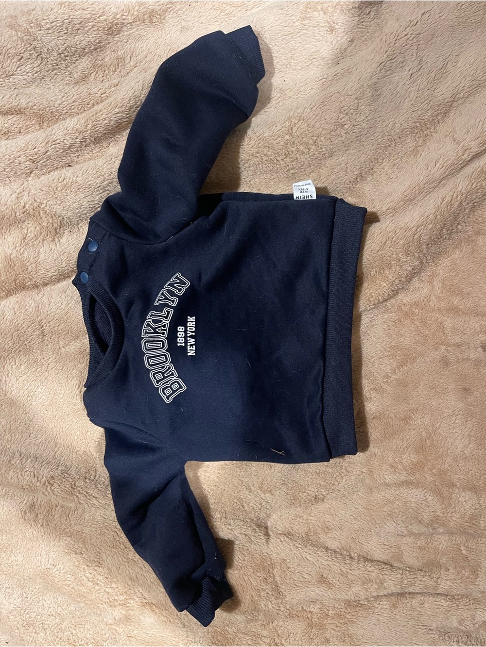 SHEIN Navy 'Brooklyn 1989 New York' Kids Sweatshirt